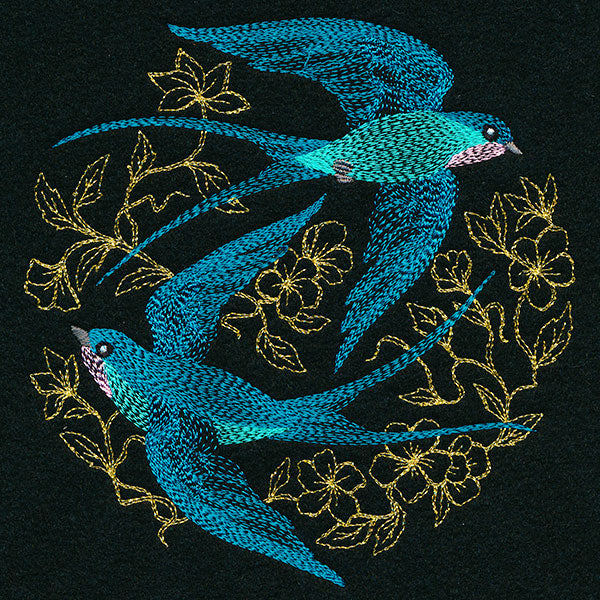 Soaring Swallows in Blooms