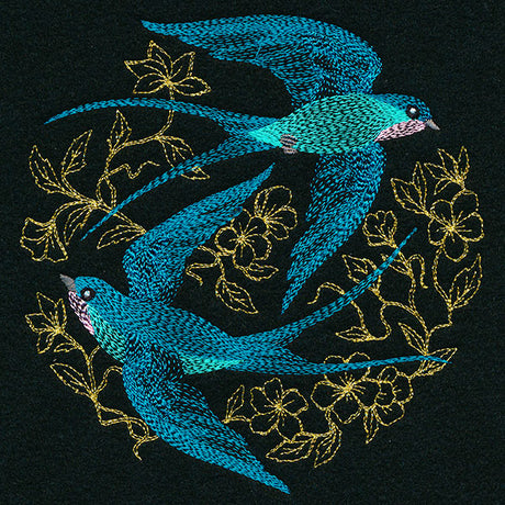 Soaring Swallows in Blooms