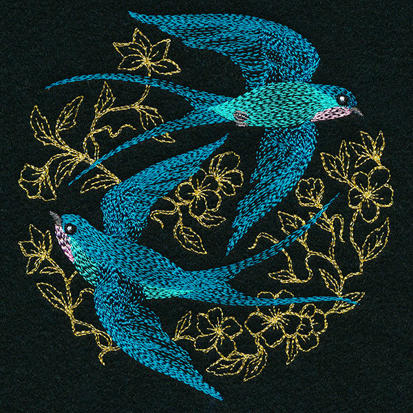 Soaring Swallows in Blooms