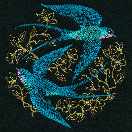 Soaring Swallows in Blooms