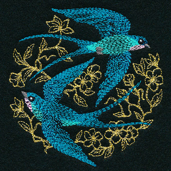 Soaring Swallows in Blooms