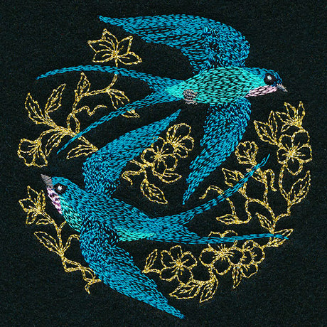 Soaring Swallows in Blooms