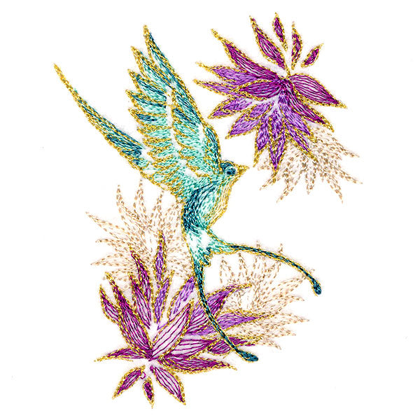 Elegant Swallow and Blooms