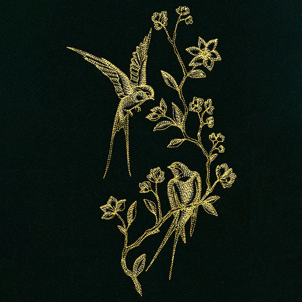 Delicate Swallows in Branches