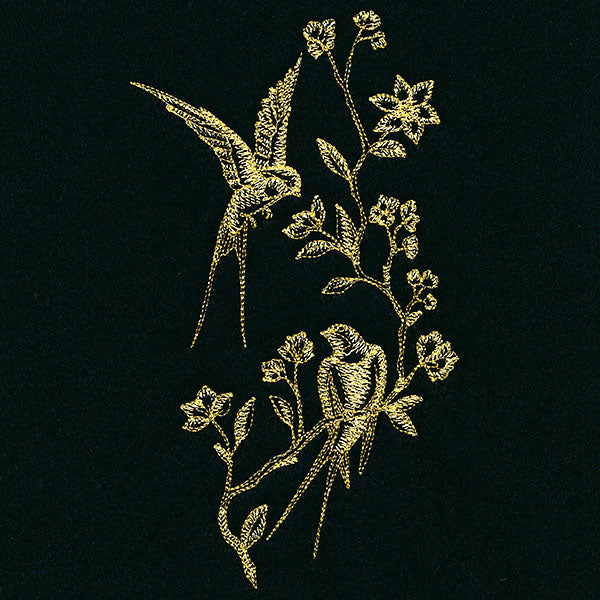 Delicate Swallows in Branches