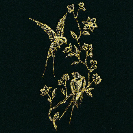 Delicate Swallows in Branches