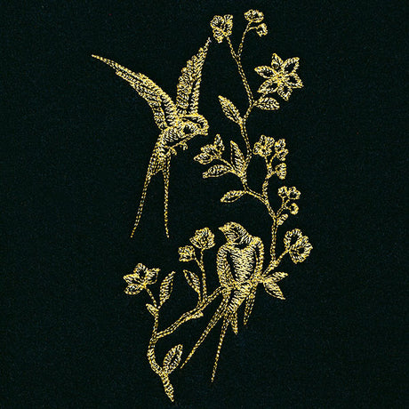 Delicate Swallows in Branches