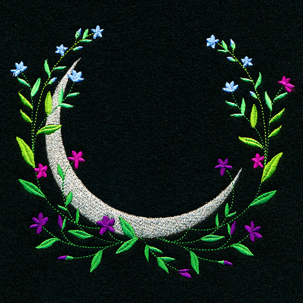 Floral Crescent Moon