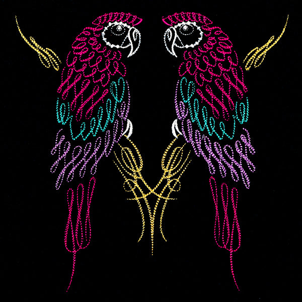 Calligraphic Parrots