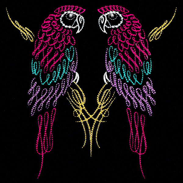 Calligraphic Parrots