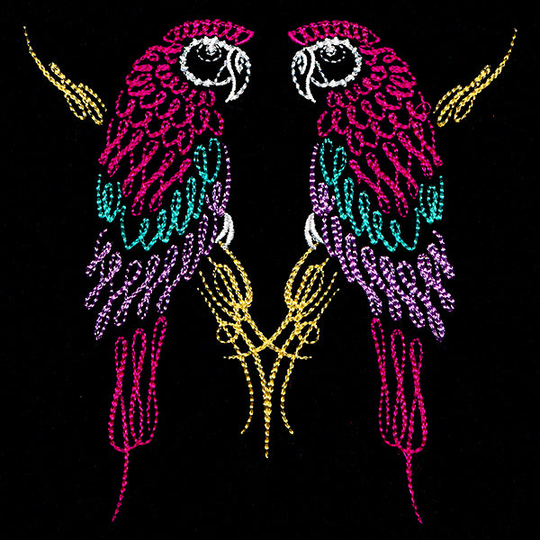 Calligraphic Parrots