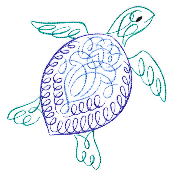 Calligraphic Sea Turtle