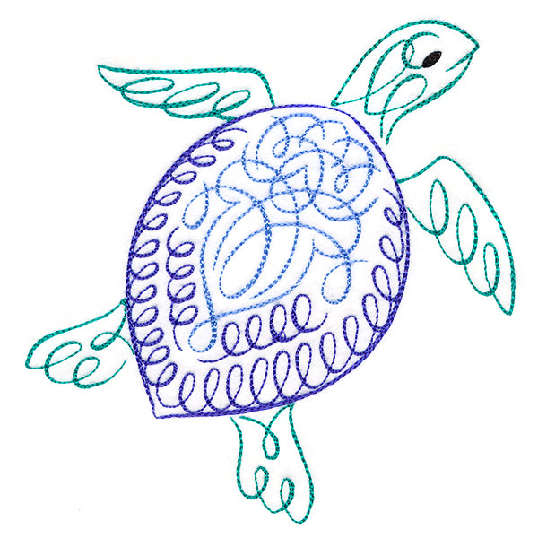 Calligraphic Sea Turtle