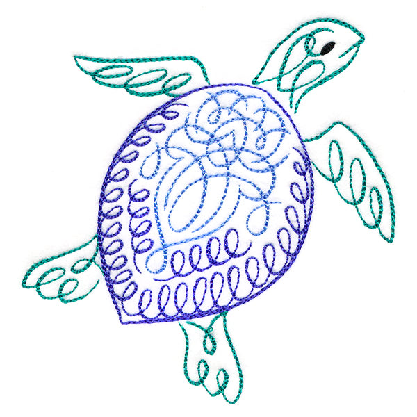 Calligraphic Sea Turtle