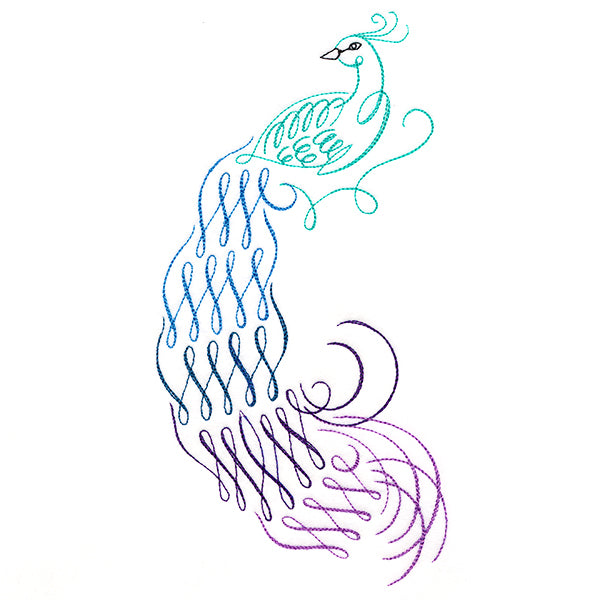 Calligraphic Peacock