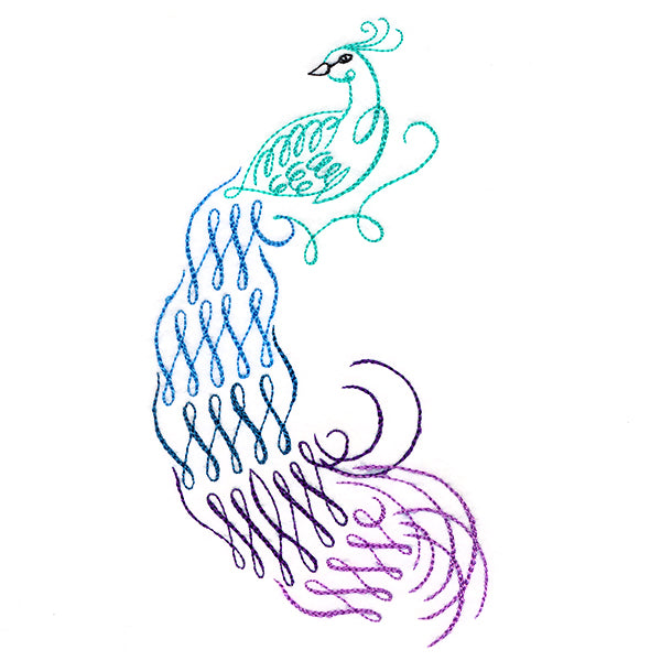 Calligraphic Peacock