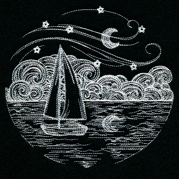 Starry Night Ocean Scene