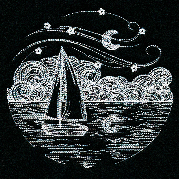 Starry Night Ocean Scene