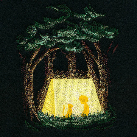 Midnight Camping Silhouette