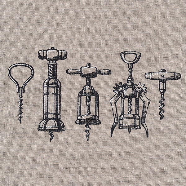 Sip Sip Hooray Corkscrew Border