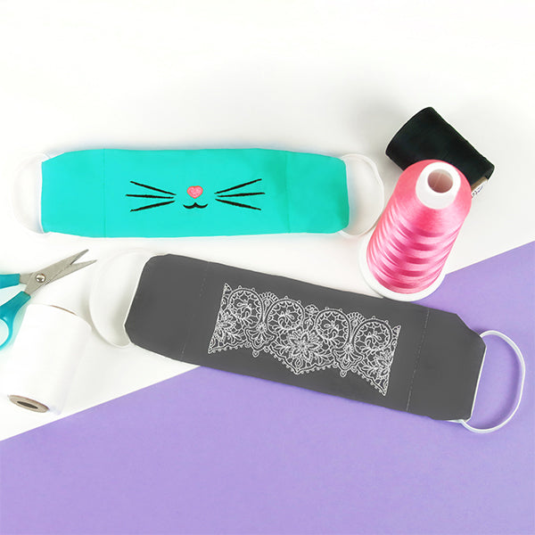 Whimsical Mask Motif - Delicate Blooms