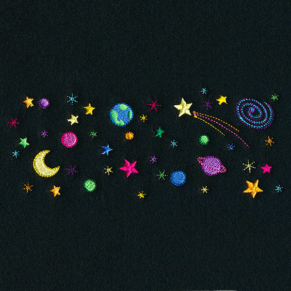 Whimsical Mask Motif - Celestial Sky