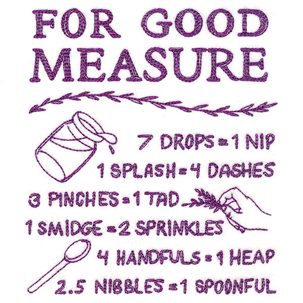 For Good Measure Cooking Chart