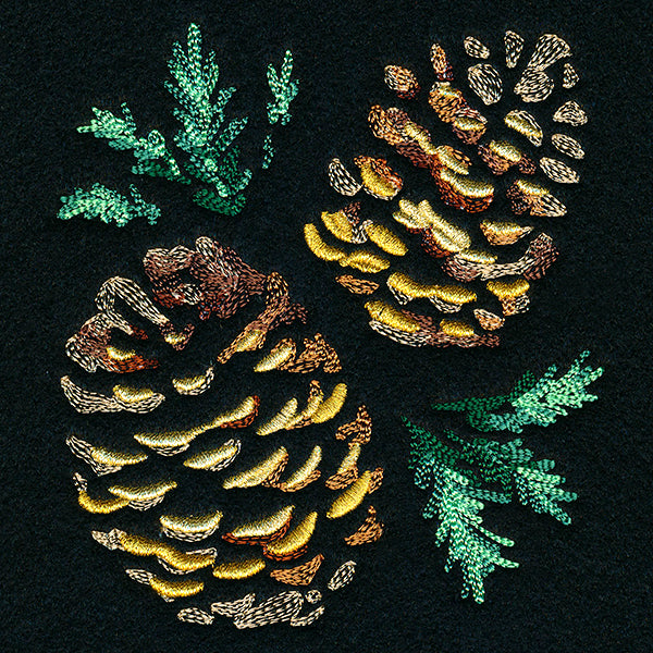 Midnight Elegance Pinecones