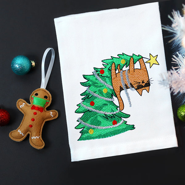 Meowy Mischief Christmas Cat