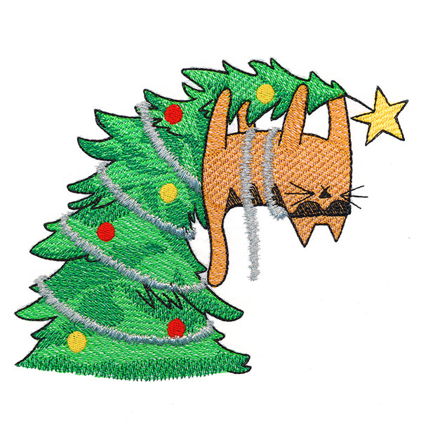 Meowy Mischief Christmas Cat