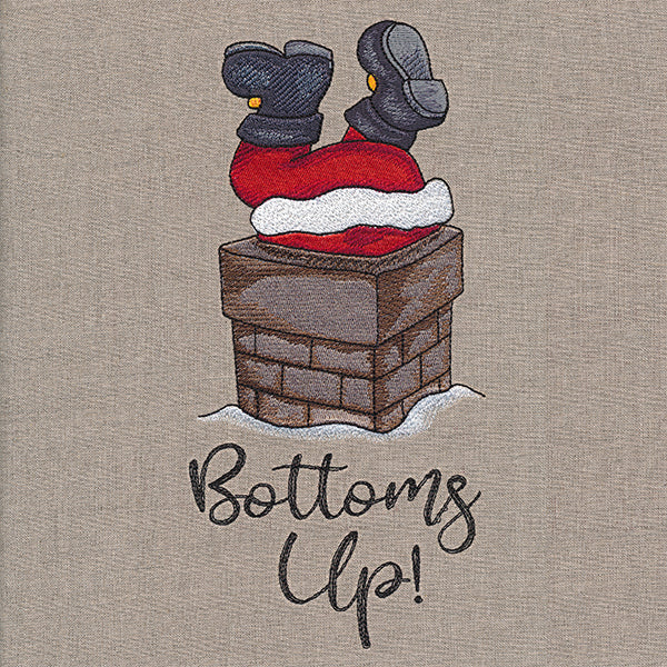 Bottoms Up Santa