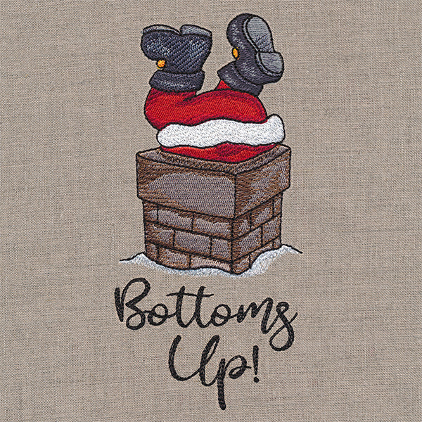 Bottoms Up Santa