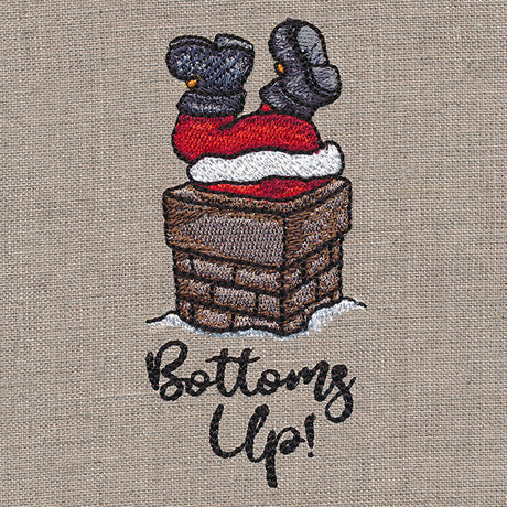 Bottoms Up Santa