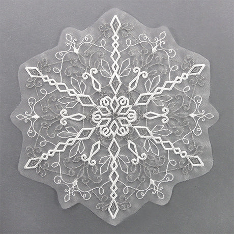 Winter Snowflake Doily (Freestanding Organza)