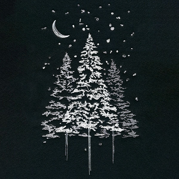 Snowy Moonlit Forest