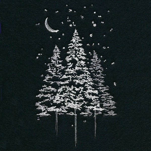 Snowy Moonlit Forest