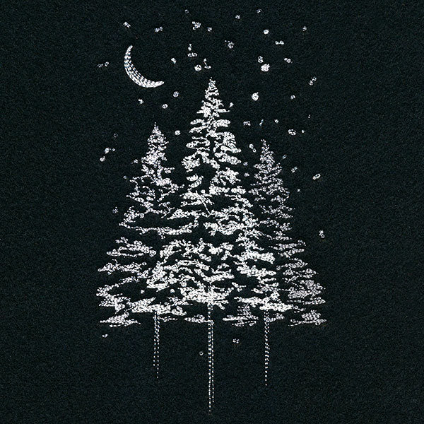 Snowy Moonlit Forest