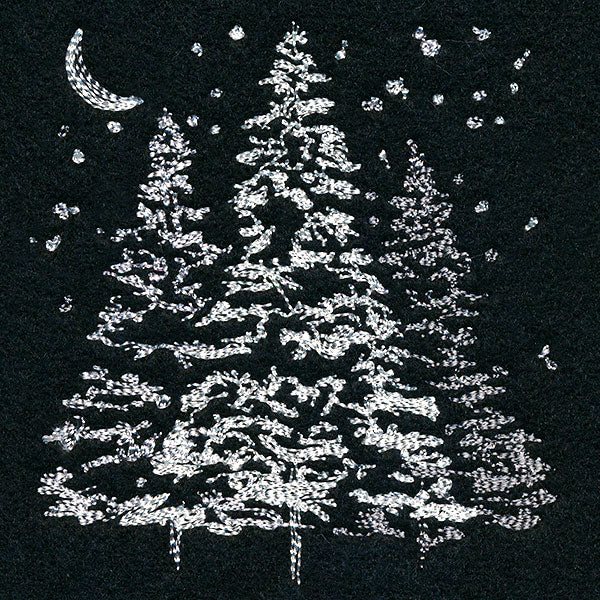 Snowy Midnight Forest