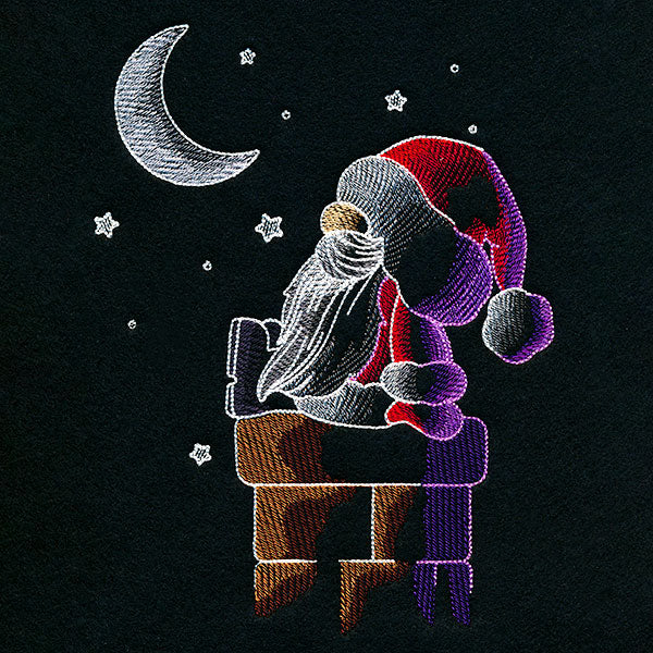 Moon Gazing Santa Gnome