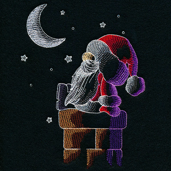 Moon Gazing Santa Gnome