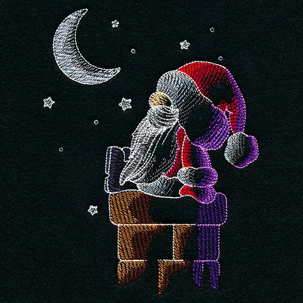 Moon Gazing Santa Gnome