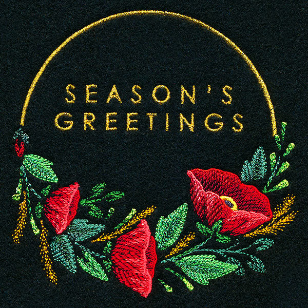 Modern Season's Greetings Wreath