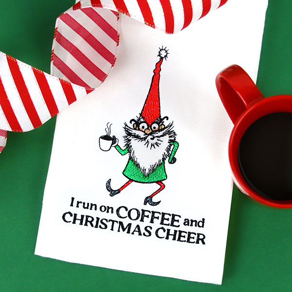 I Run on Coffee and Christmas Cheer Gnome