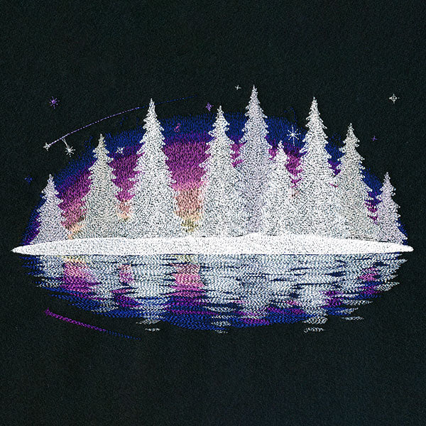 Snowy Forest Reflections