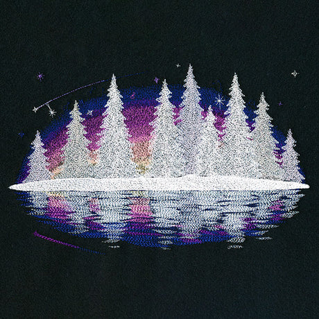 Snowy Forest Reflections