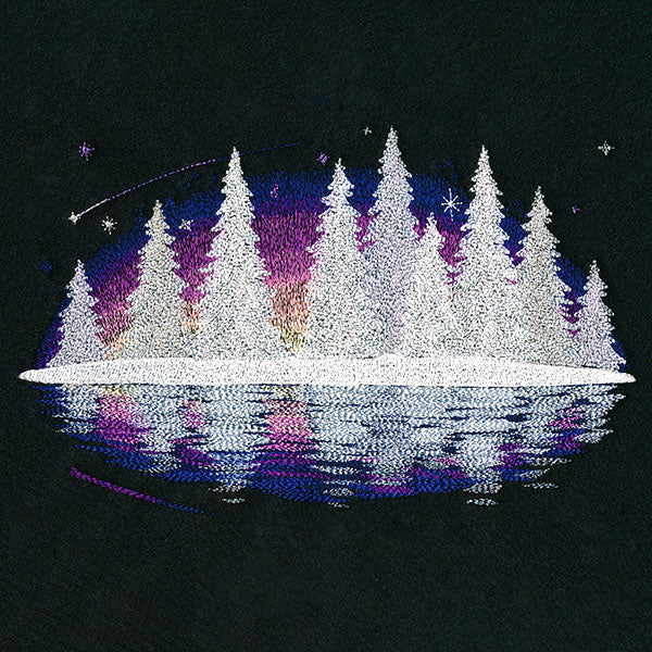 Snowy Forest Reflections