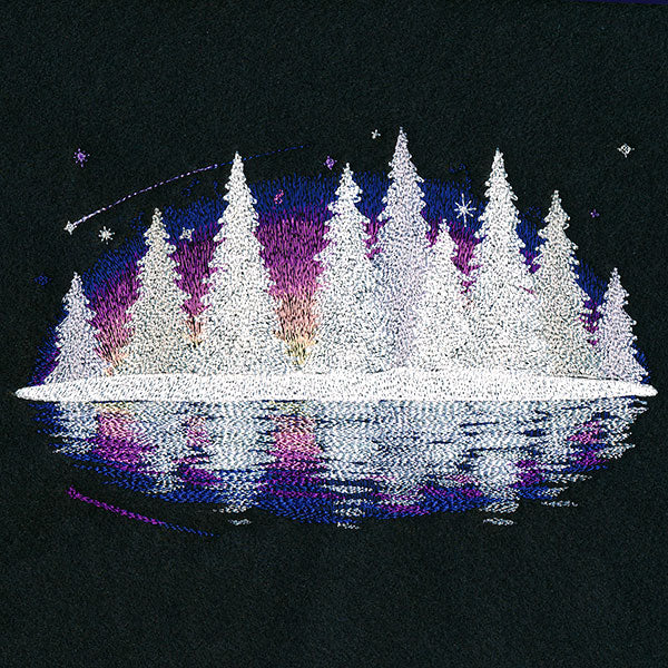 Snowy Forest Reflections