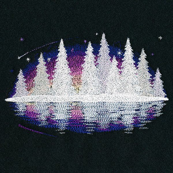 Snowy Forest Reflections