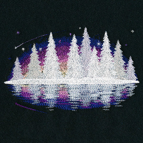 Snowy Forest Reflections