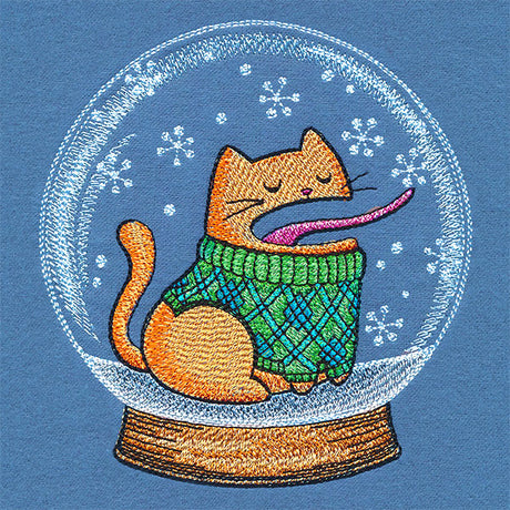 Wintertime Snowglobe Kitty